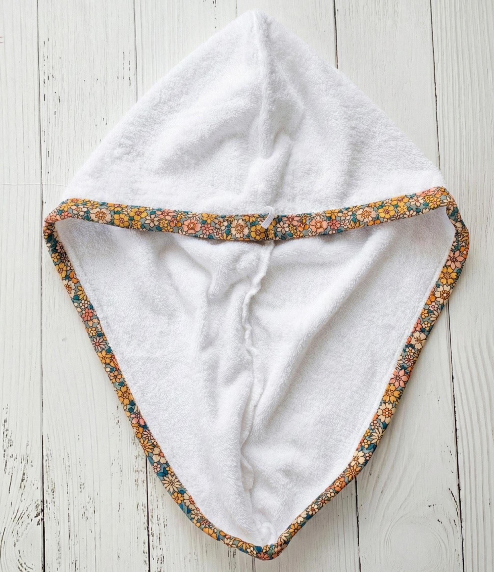 Floral Hair Towel Wrap – Absorbent Cotton Terry Turban