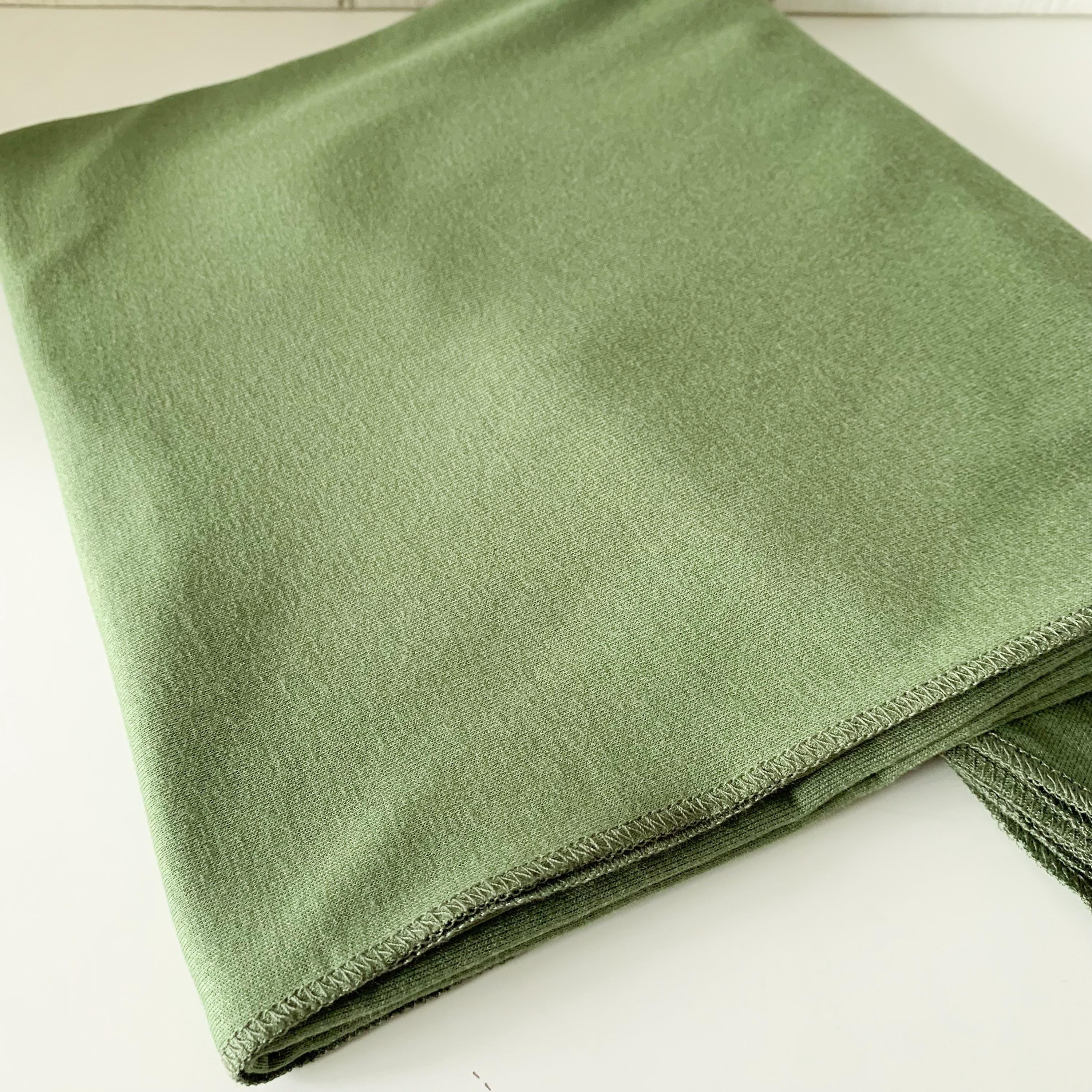 Green Jersey Hijab: Viscose Blend, Stretch Head Wrap