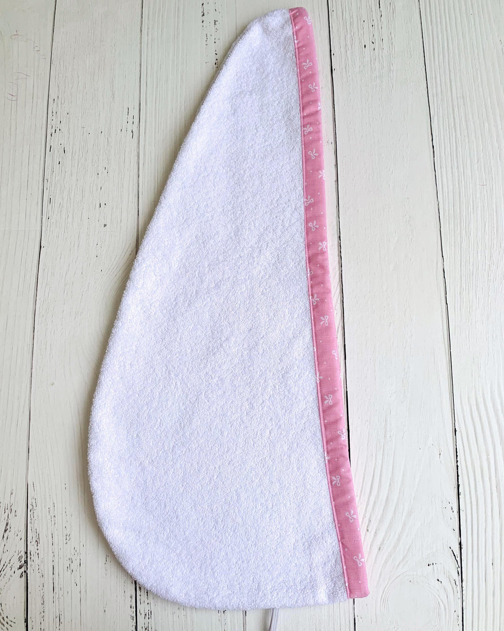 Hair Drying Towel Wrap – Pink Bow Printed Terry Turban