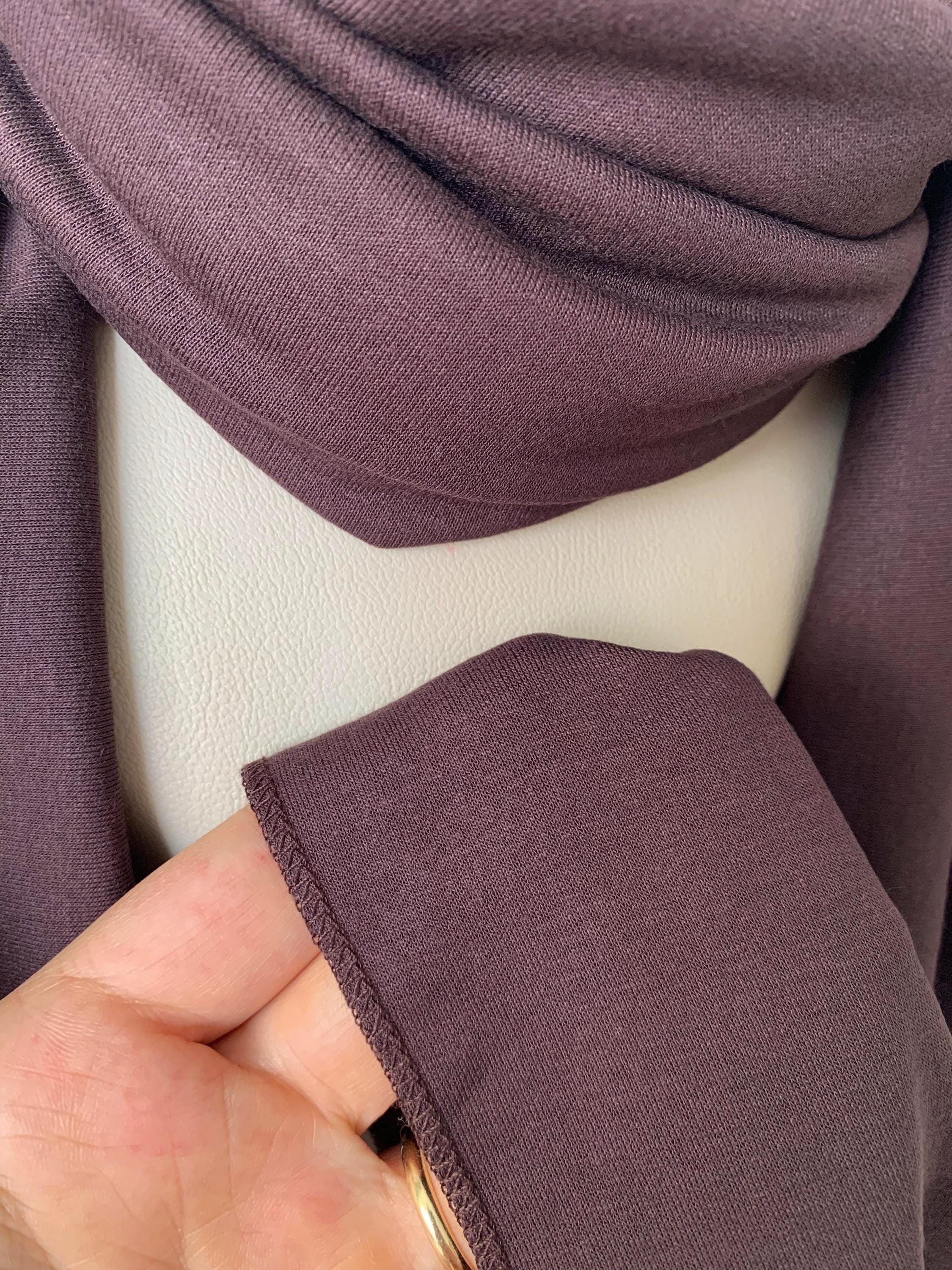 Brown Jersey Women Turban HeadWrap, Women's Neck Scarf, Dark Brown Hijab Shawl