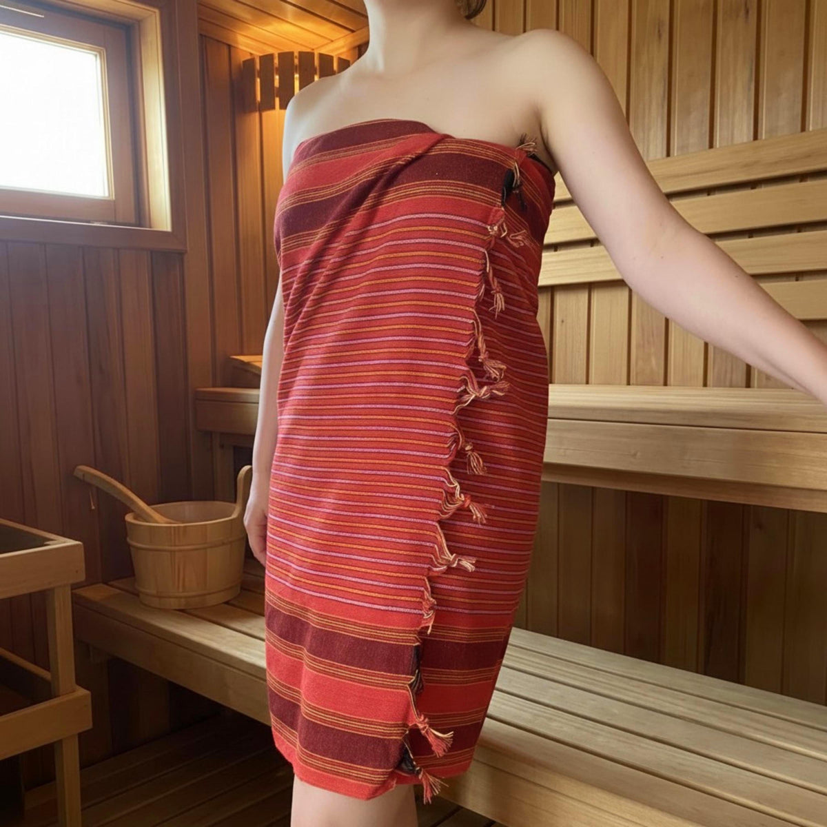 Handwoven Turkish Hammam Towel, 100% Cotton Peshtemal, Lightweight Beach Towel, Spa Sauna Wrap