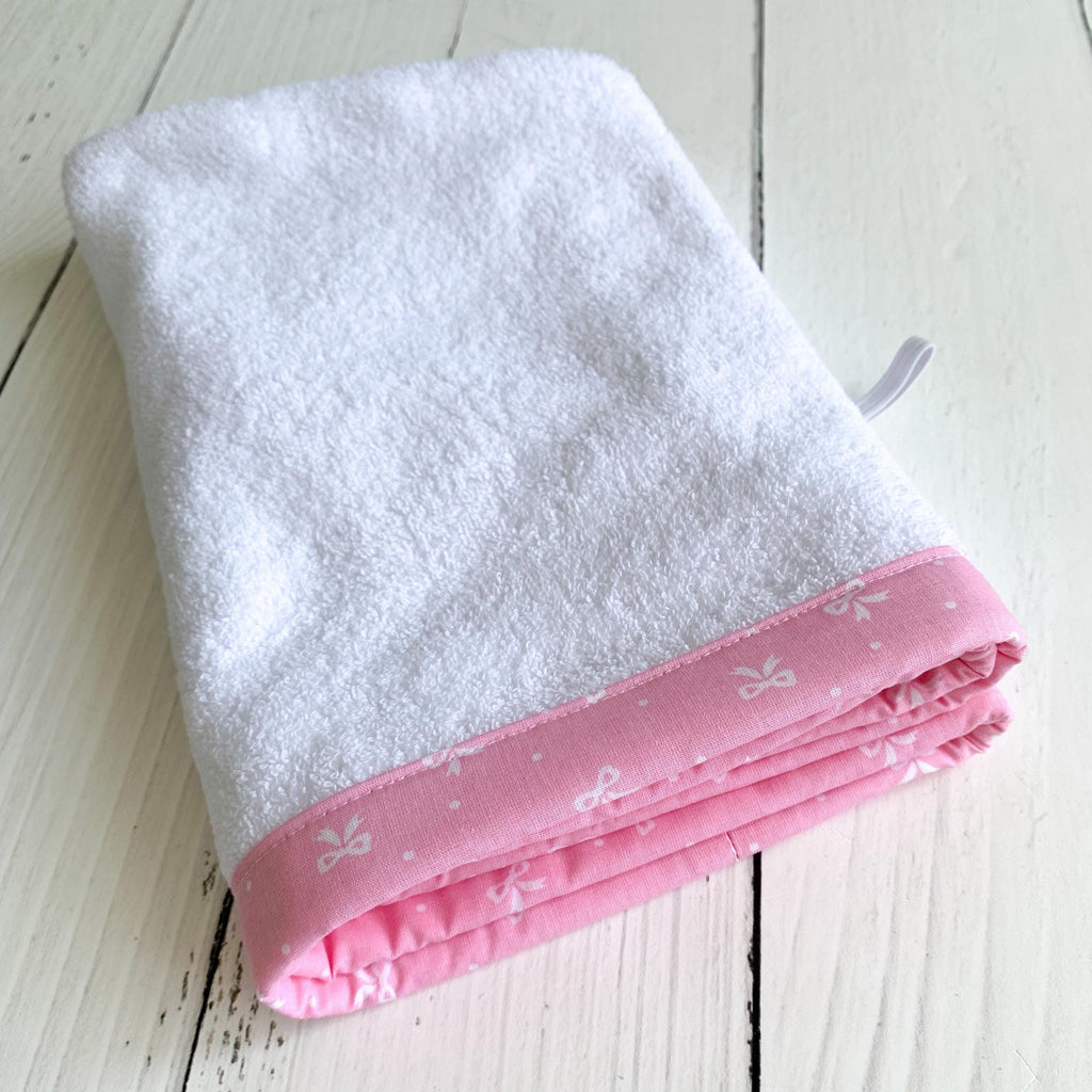 Hair Drying Towel Wrap – Pink Bow Printed Terry Turban