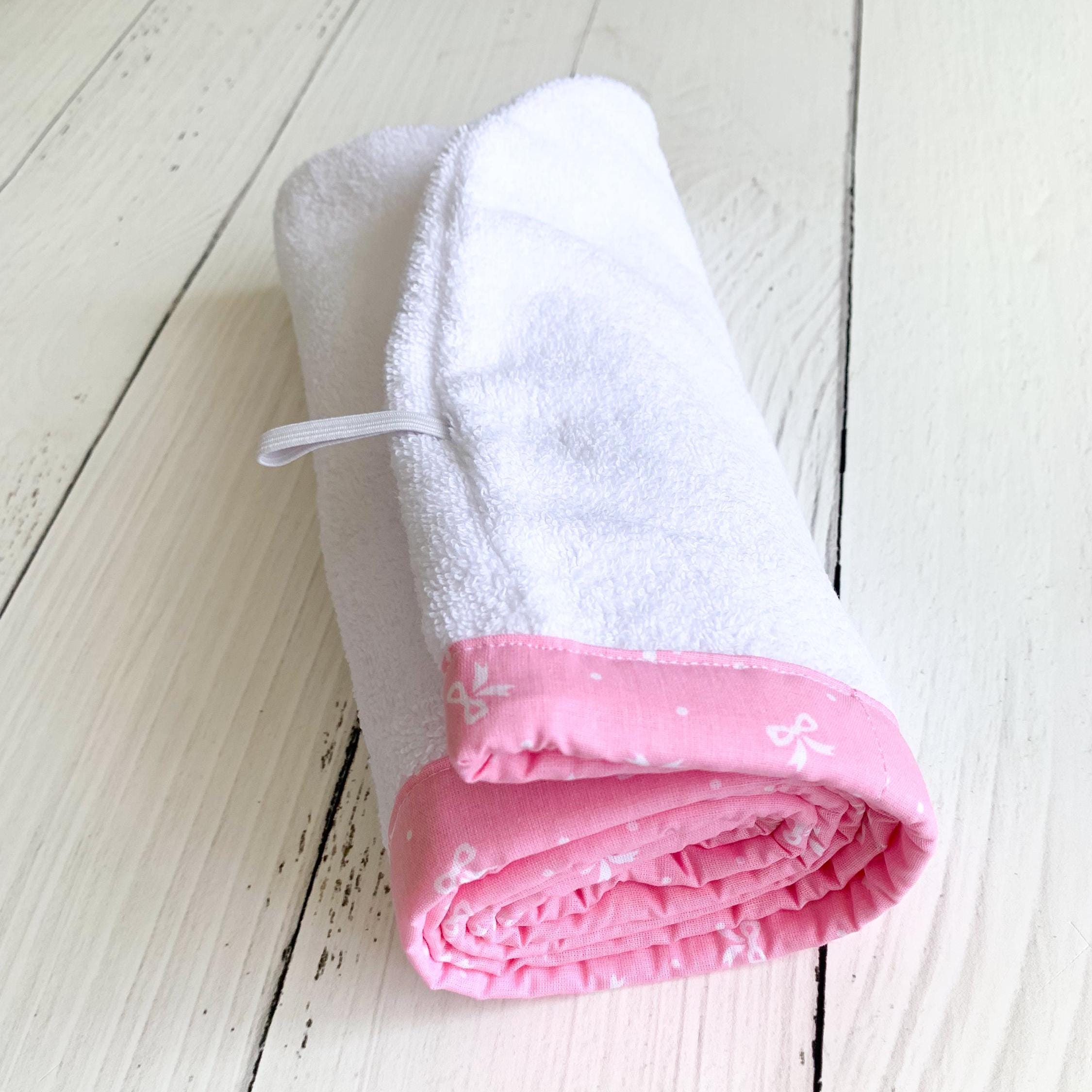Hair Drying Towel Wrap – Pink Bow Printed Terry Turban