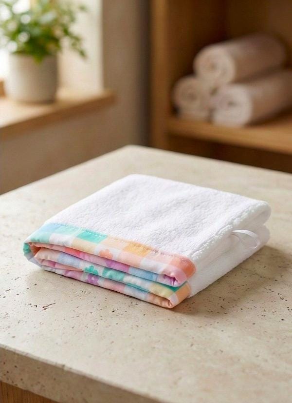 Pastel Plaid Hair Towel Wrap, Ultra Soft Hair Turban, Quick Dry Turkish Cotton Bath Towel, Gentle Hair Care Gift