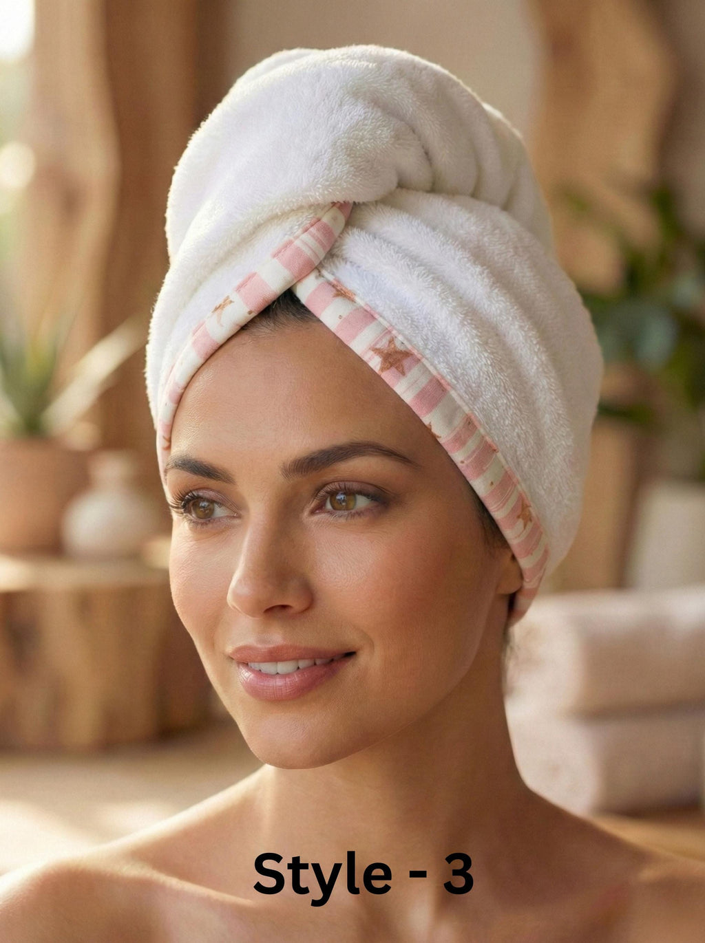Hair Towel Wrap Quick Dry Turkish Cotton Towel Turban Super Absorbent for Hair Drying, Premium Self Care Gift for Her