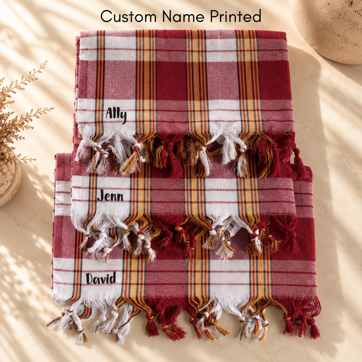 Custom Name Hammam Peshtemal, Personalized Turkish Cotton Towel, Bridesmaid Gift for Spa, Sauna Wrap