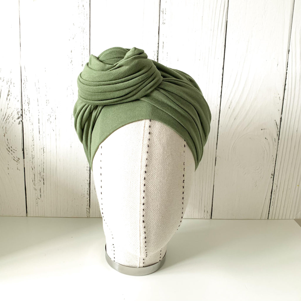 Green Jersey Hijab: Viscose Blend, Stretch Head Wrap