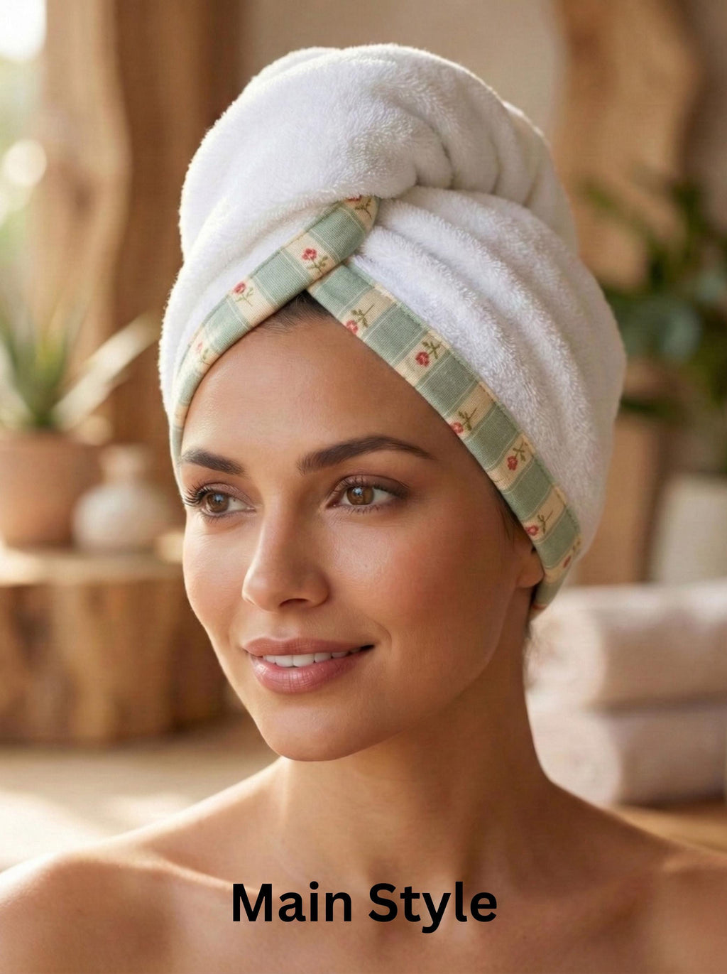 Super Absorbent Hair Drying Towel - Terry Turban Headwrap