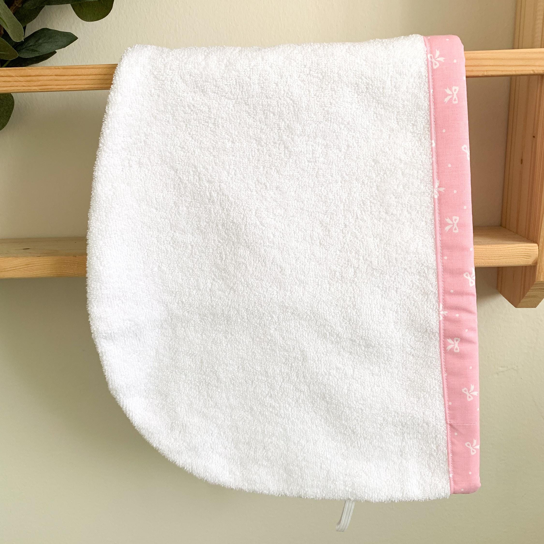 Hair Drying Towel Wrap – Pink Bow Printed Terry Turban