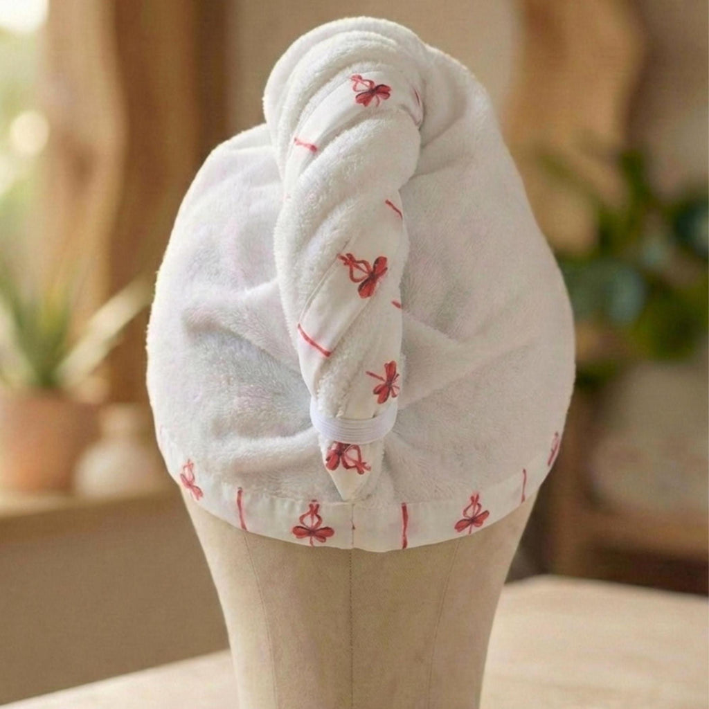 Quick Dry Hair Towel Wrap – Turkish Cotton Head Turban After Shower