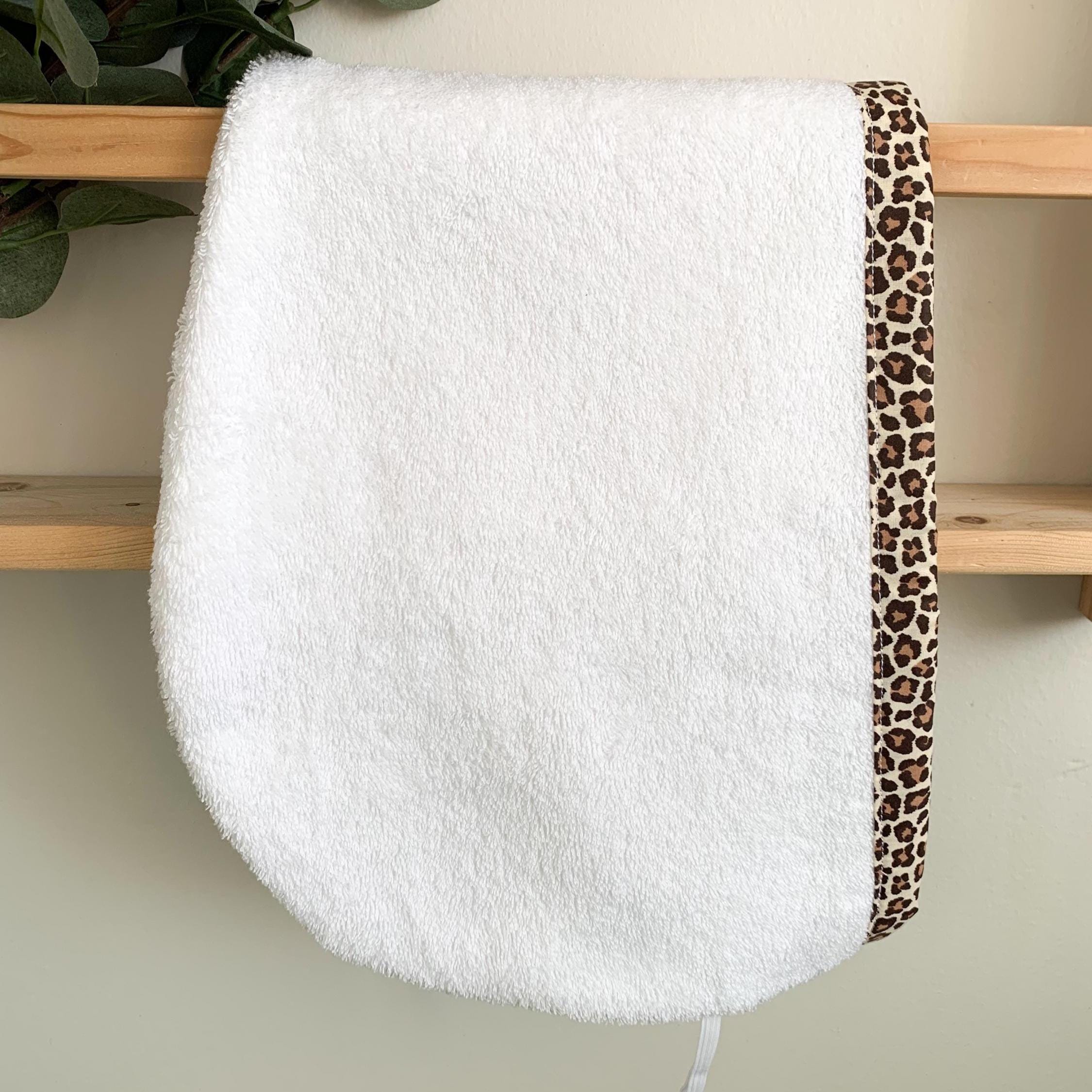 Leopard Print Hair Towel Turban – Quick Dry Turkish Cotton Wrap