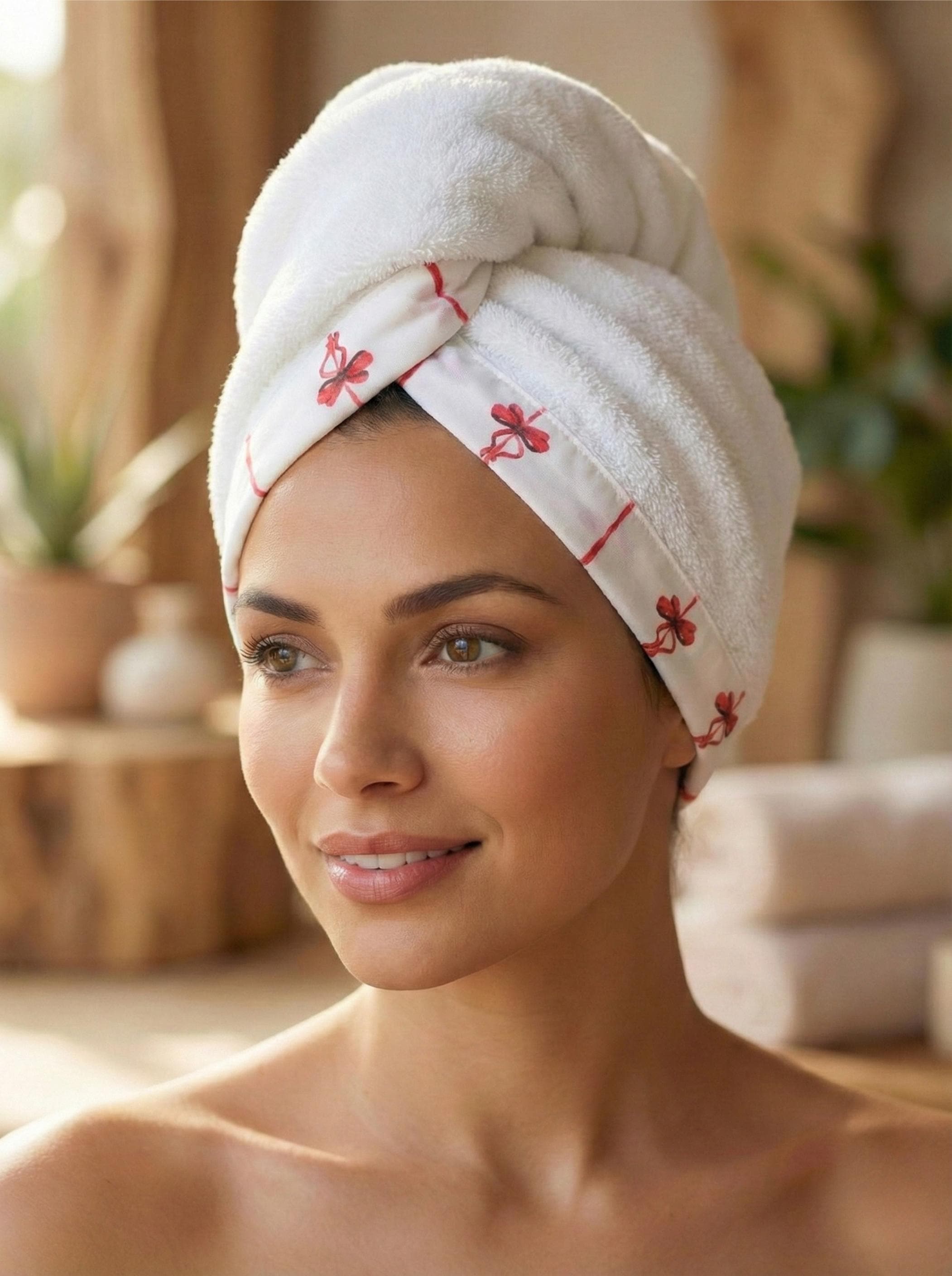 Quick Dry Hair Towel Wrap – Turkish Cotton Head Turban After Shower