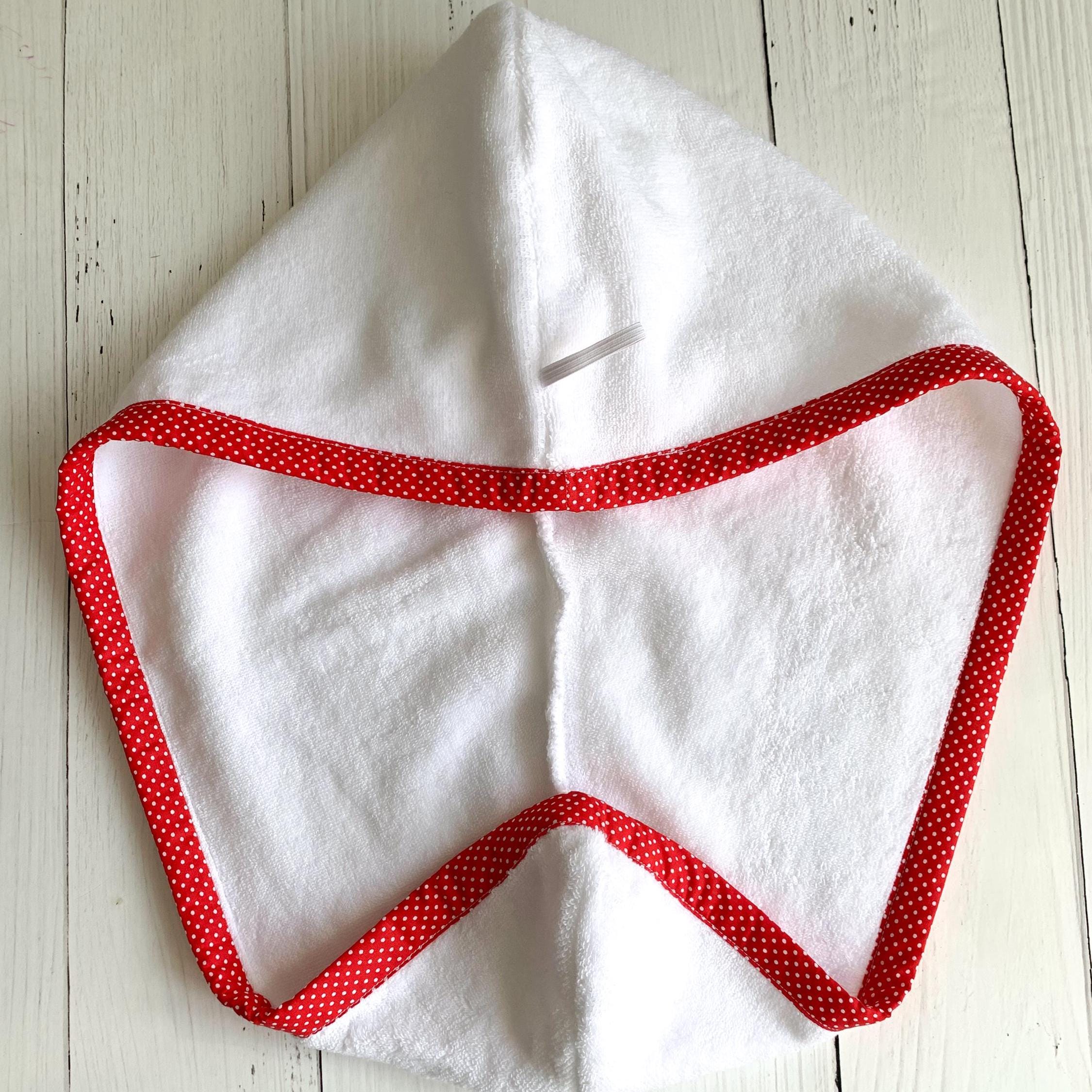 Turkish Cotton Red Hair Towel Wrap, Quick Dry Absorbent Turban