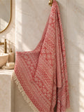 3-Layer Turkish Cotton Bath Towel, Muslin Double-Sided Hammam Peshtemall, Custom Name Print Spa Towel
