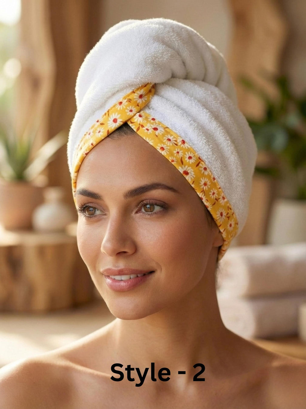 Hair Towel Wrap Quick Dry Turkish Cotton Towel Turban Super Absorbent for Hair Drying, Premium Self Care Gift for Her