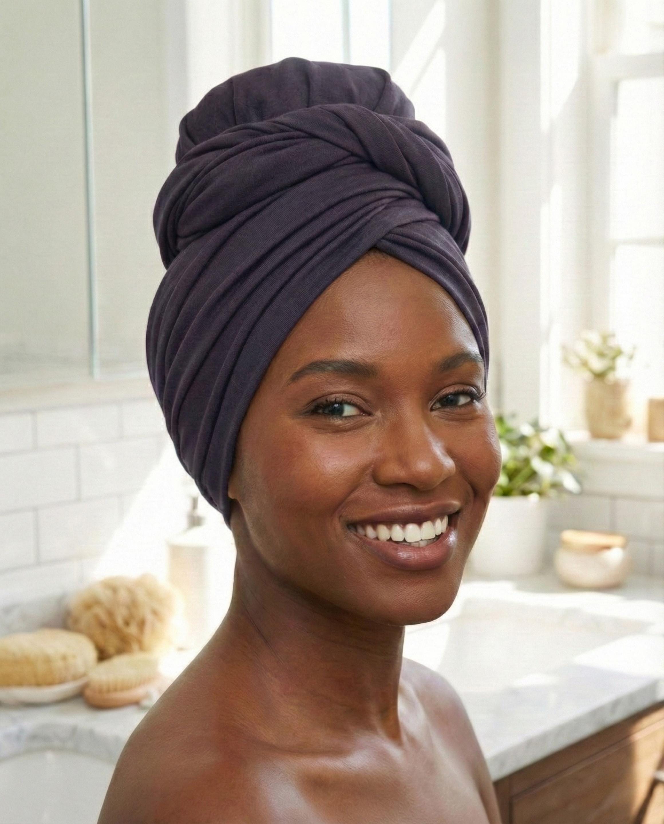 Mauve Jersey Hair Wrap Wire Turban, Twist Turban Head Wrap for Women, Chemo Head Wear, Alopecia Headwear
