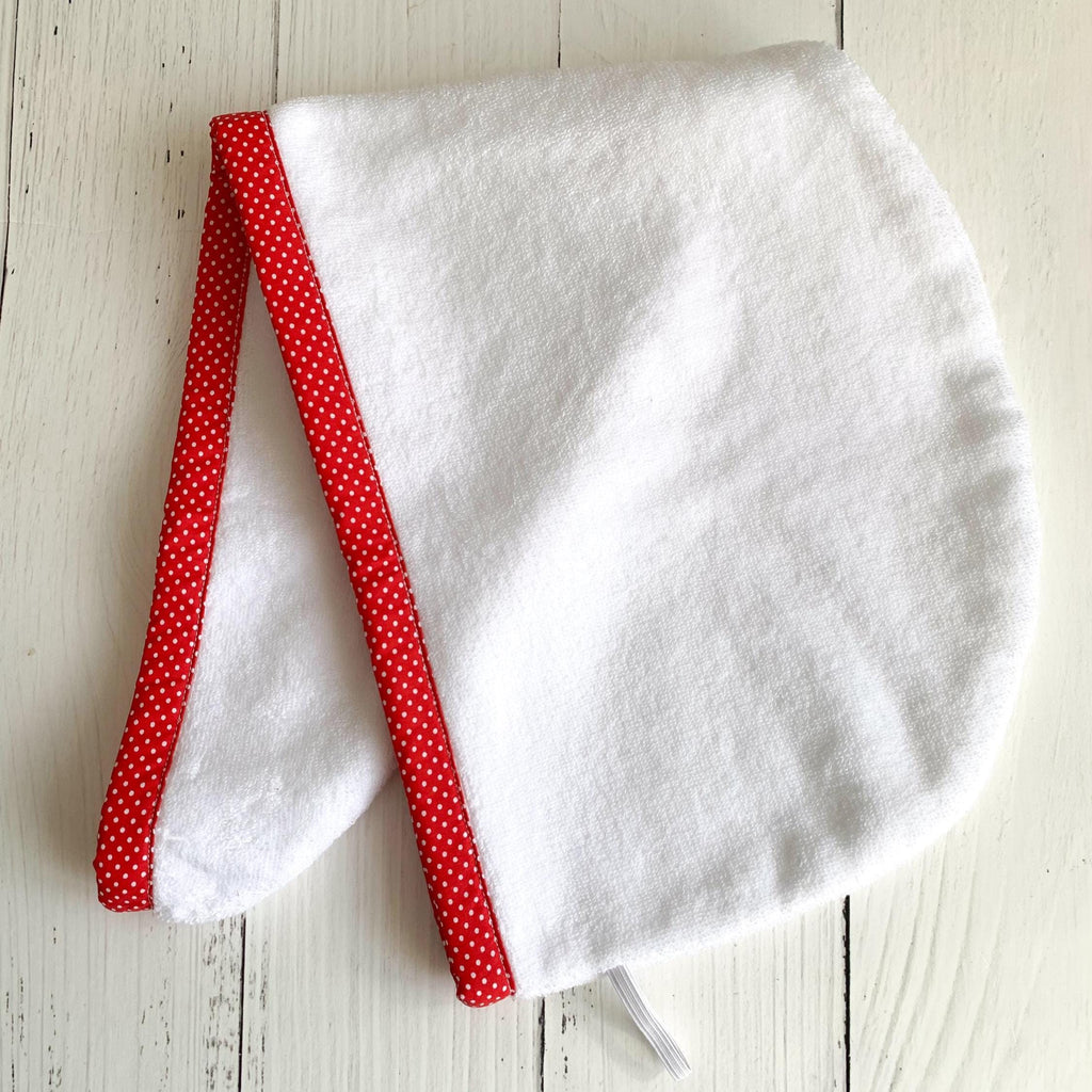 Turkish Cotton Red Hair Towel Wrap, Quick Dry Absorbent Turban