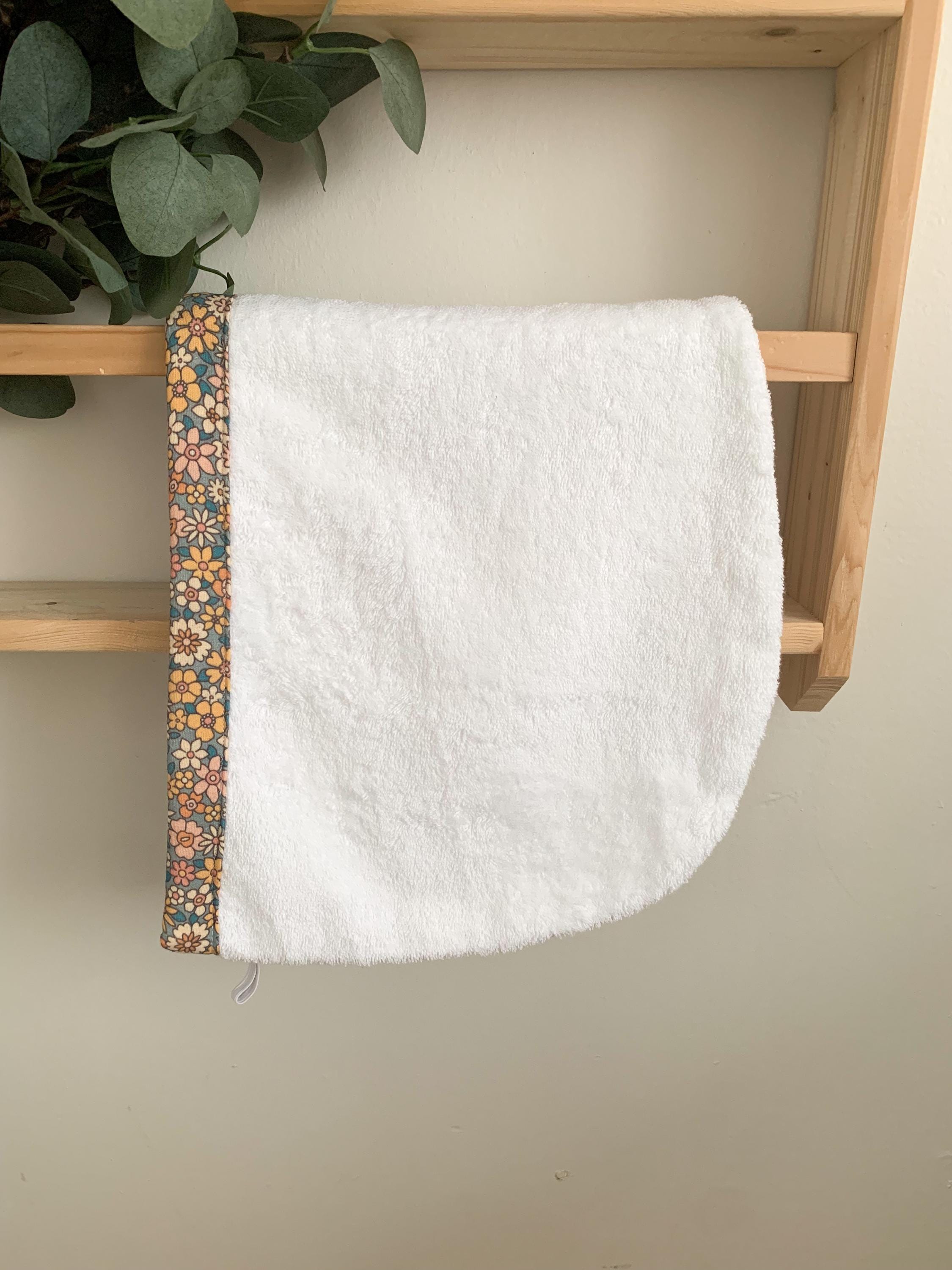 Floral Hair Towel Wrap – Absorbent Cotton Terry Turban