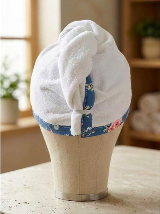 Turkish Terry Cloth Hair Towel Wrap – Quick Dry Turban Towel