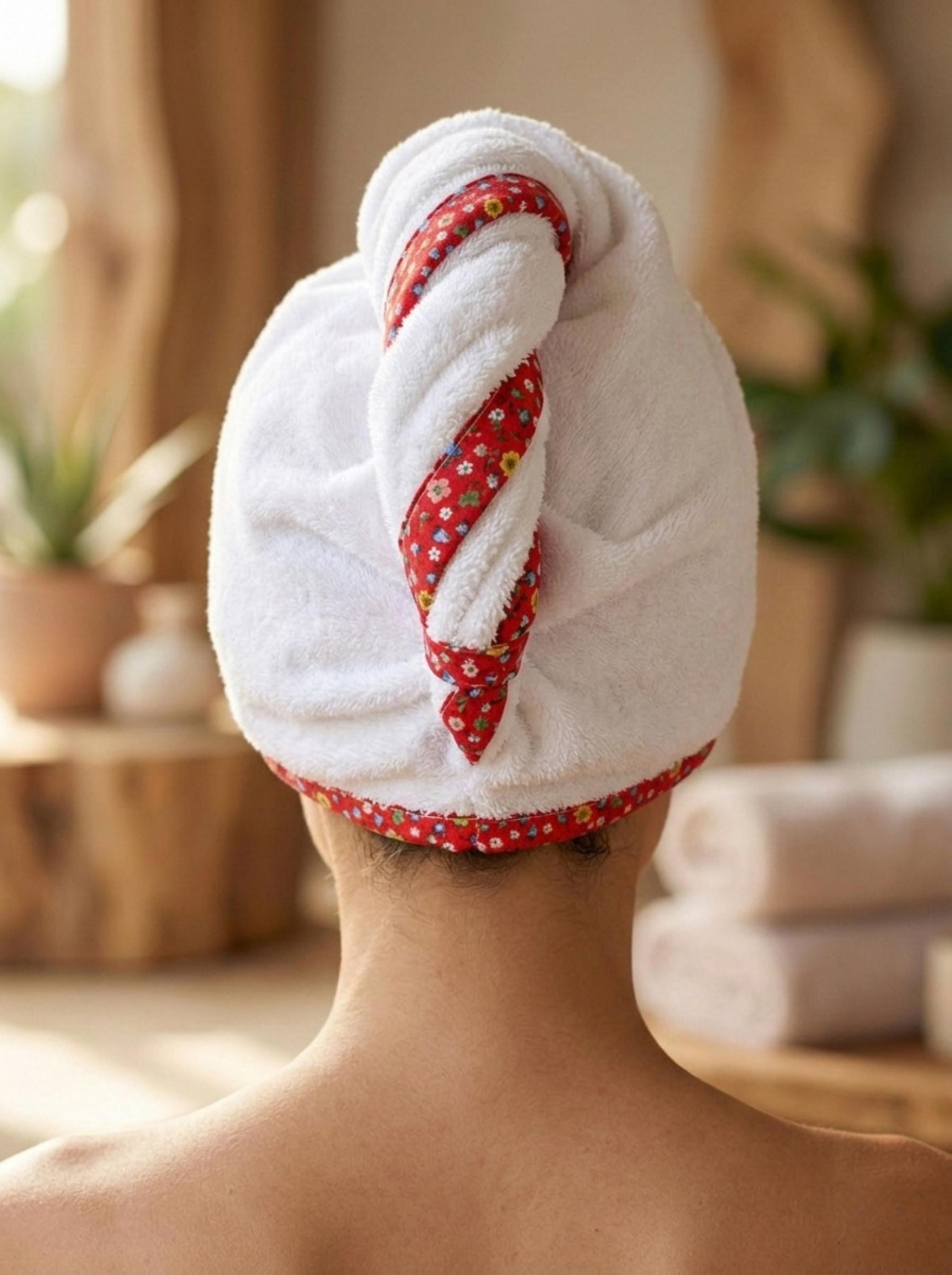 Super Absorbent Hair Towel Wrap Turkish Cotton Terry Turban
