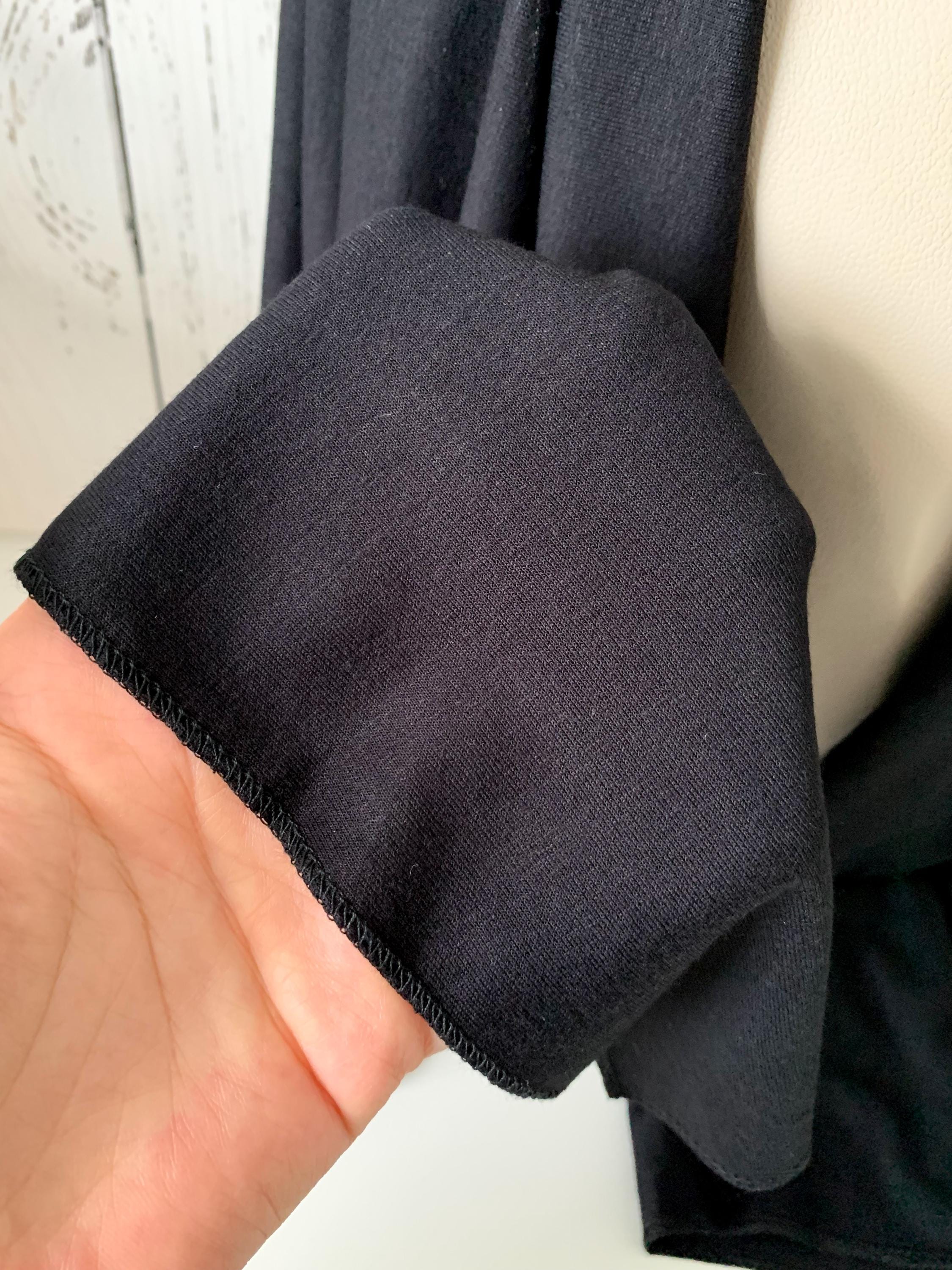 Black Jersey Turban Head Wrap, Soft Black Hijab, Neck Scarfs