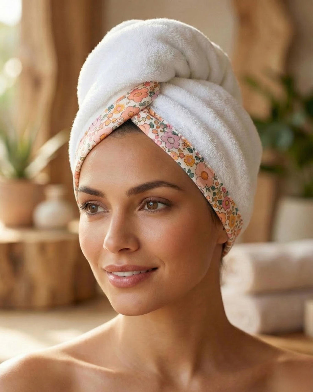 Quick Dry Hair Towel Wrap – After Shower Cotton Turban