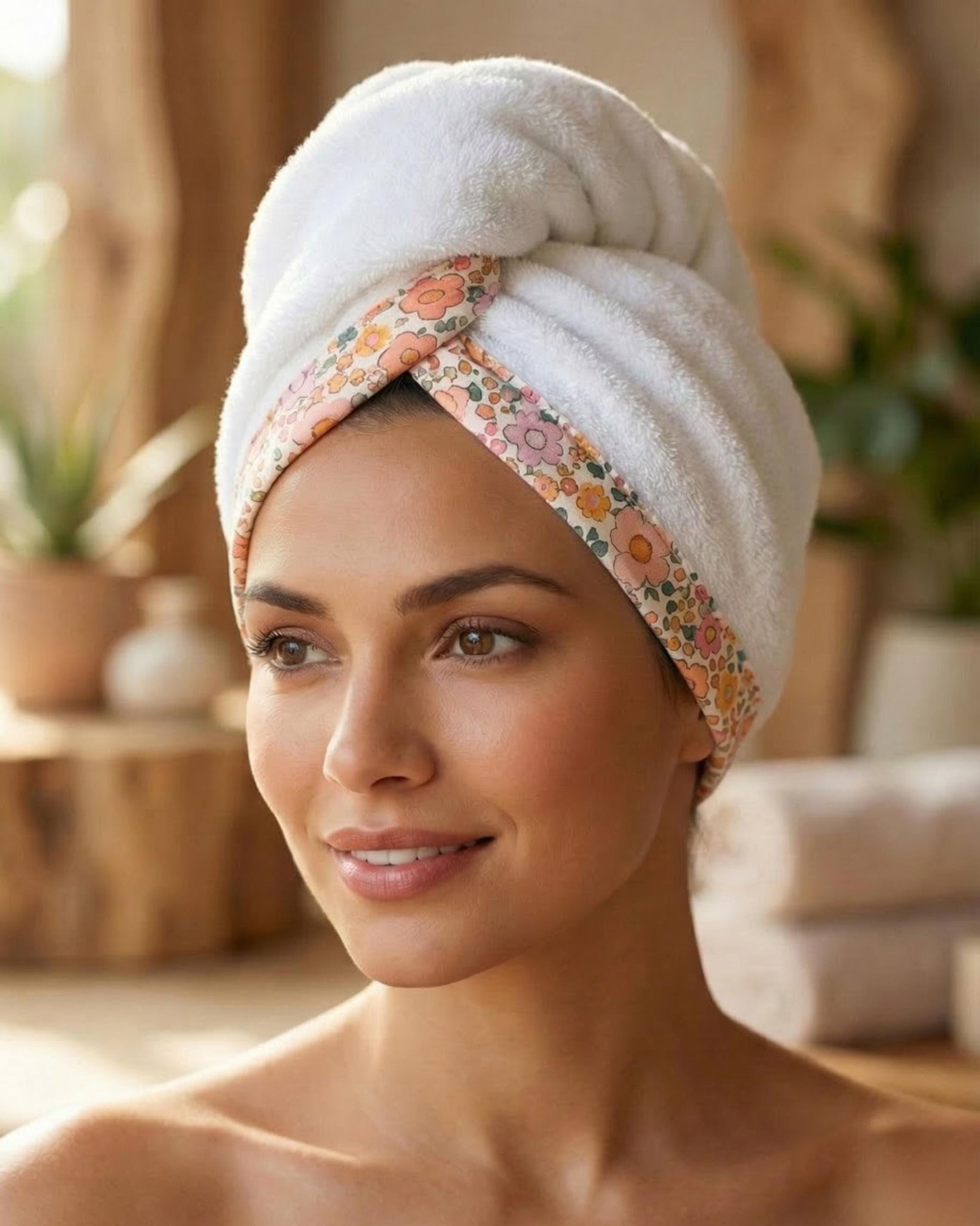 Quick Dry Hair Towel Wrap – After Shower Cotton Turban
