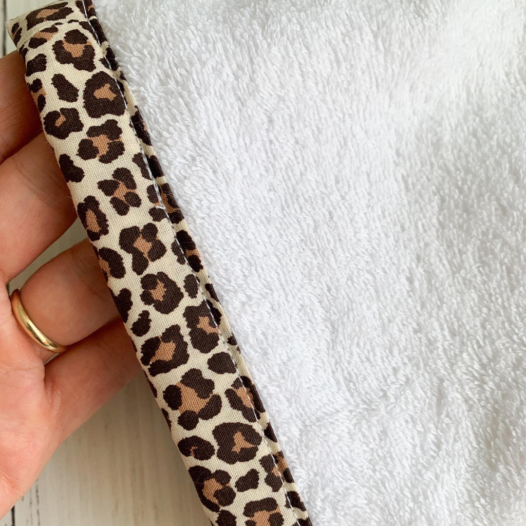 Leopard Print Hair Towel Turban – Quick Dry Turkish Cotton Wrap