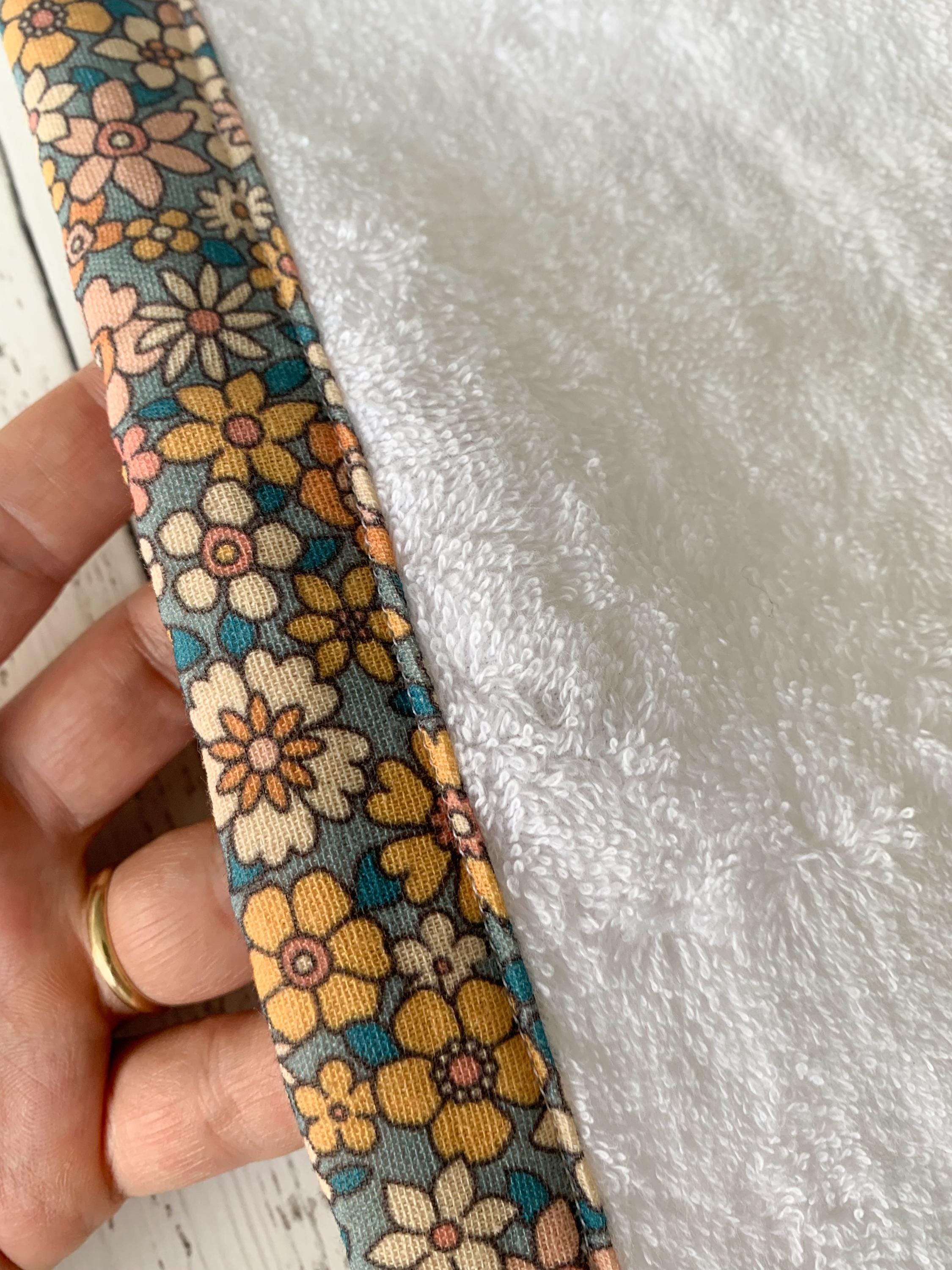 Floral Hair Towel Wrap – Absorbent Cotton Terry Turban