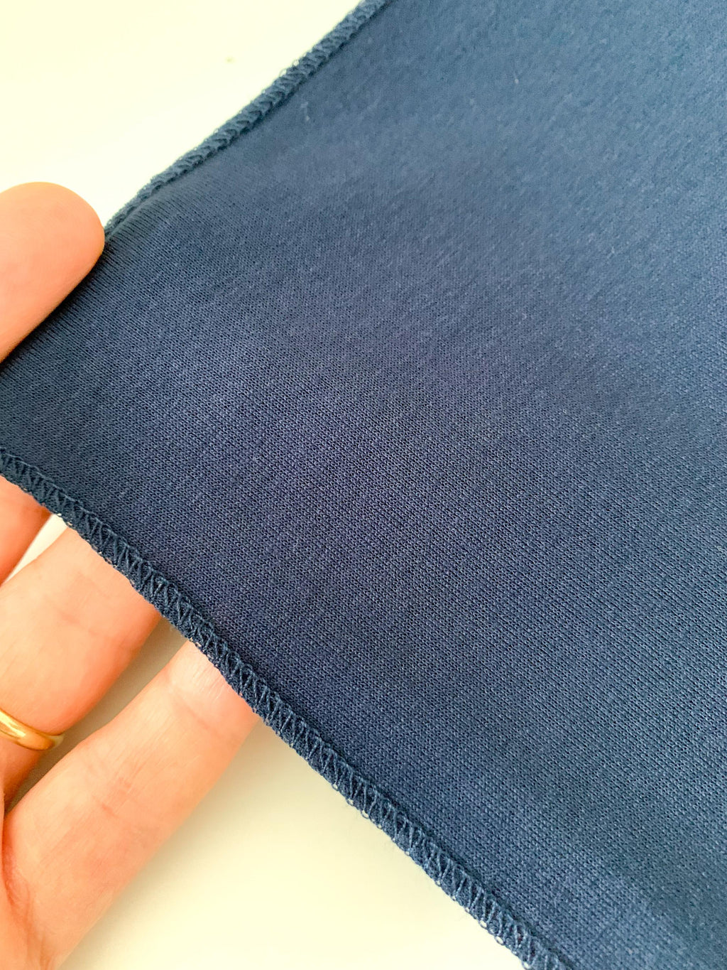 Navy Blue Jersey Turban, Twist Women African HeadWrap, Cotton Lycra Neck Scarf