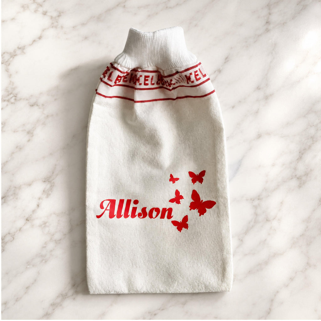 Turkish Exfoliating Bath Mitt, Hammam Kese Glove, Dead Skin Remover, Personalized Body Scrub Mitt