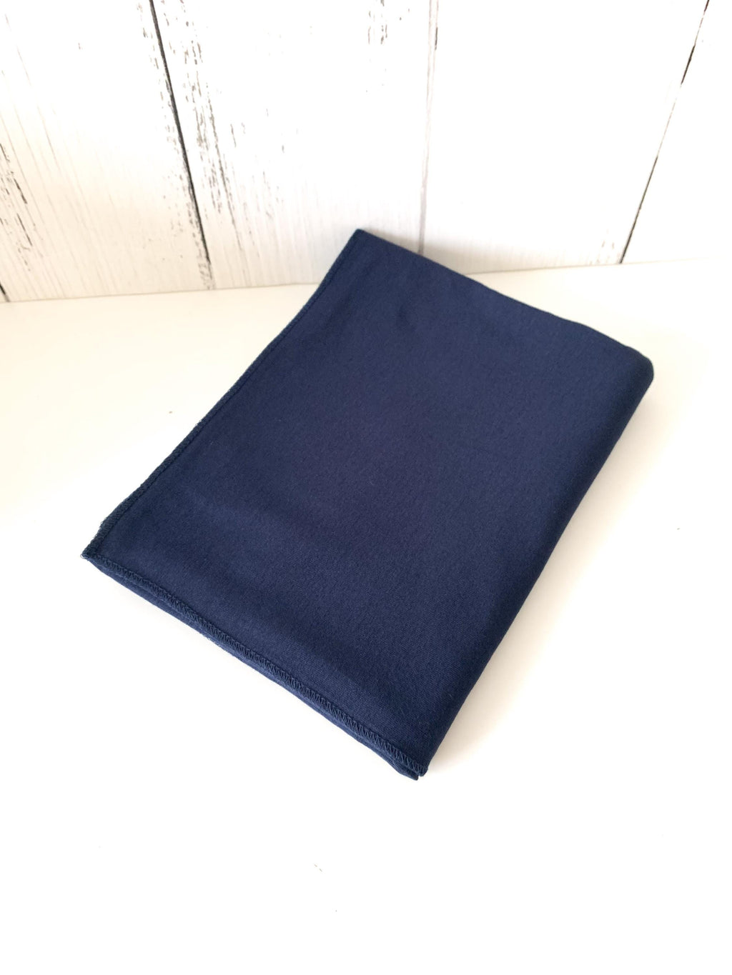 Navy Blue Jersey Turban, Twist Women African HeadWrap, Cotton Lycra Neck Scarf