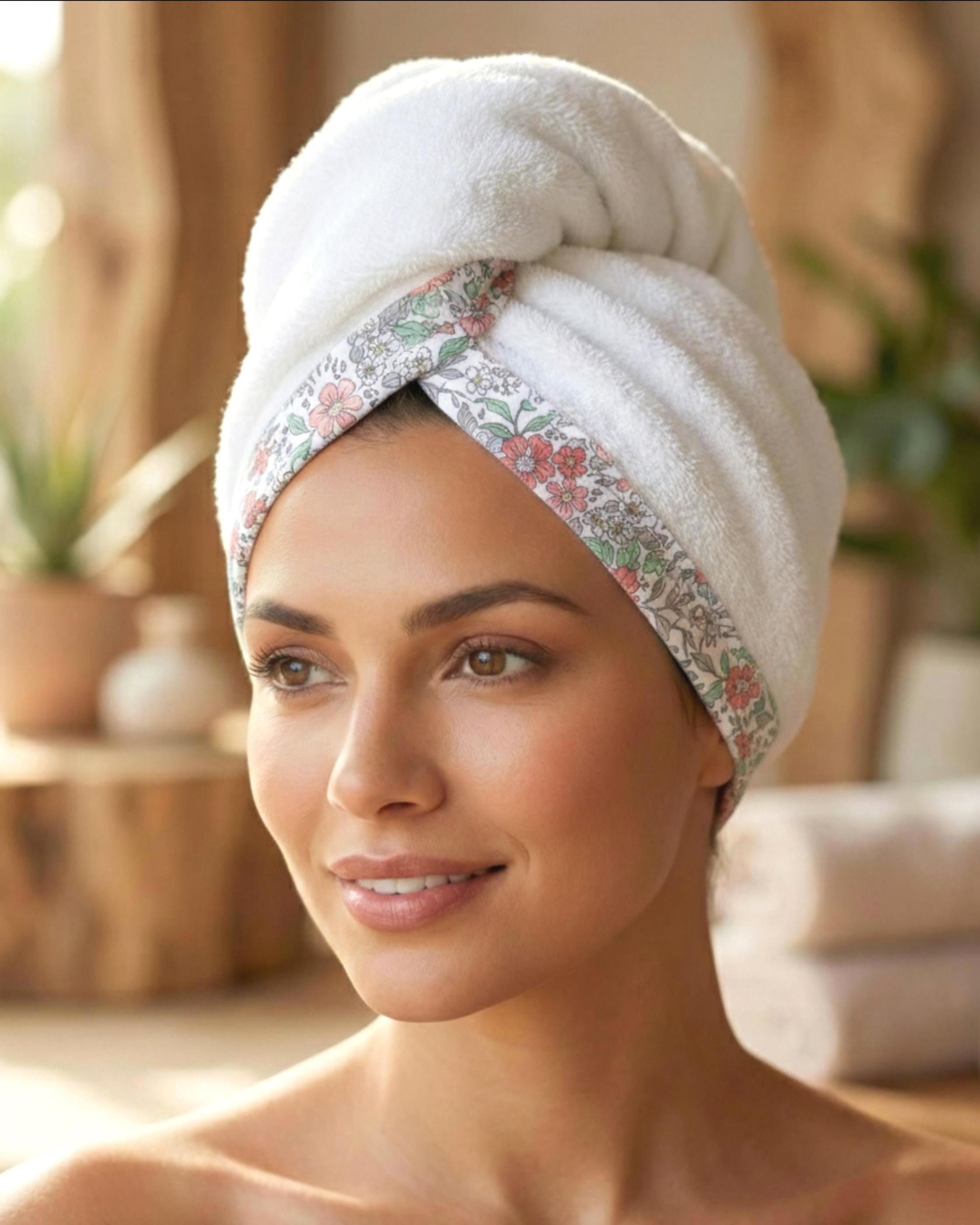 Turkish Cotton Hair Drying Towel – Absorbent Towel Turban