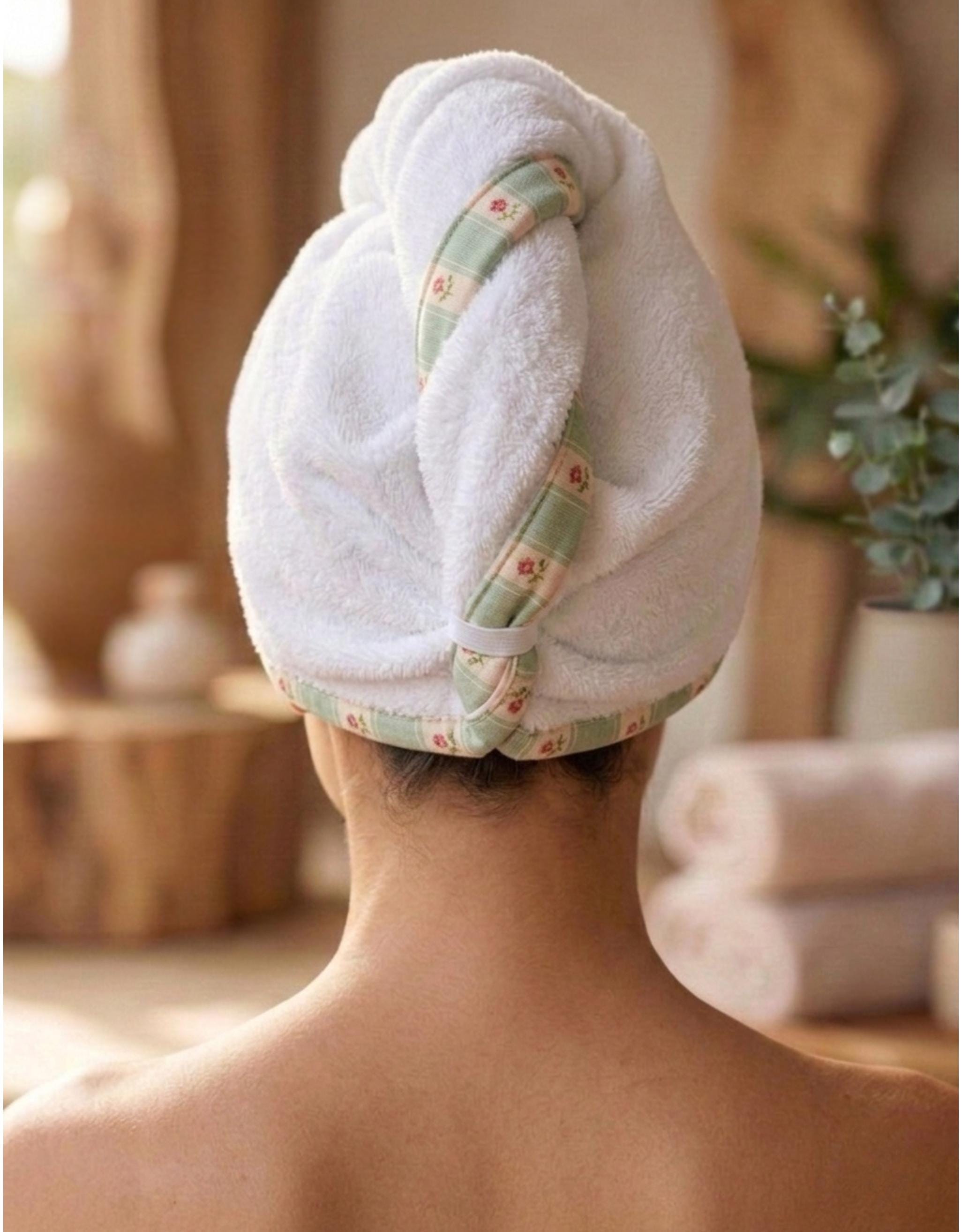 Super Absorbent Hair Drying Towel - Terry Turban Headwrap