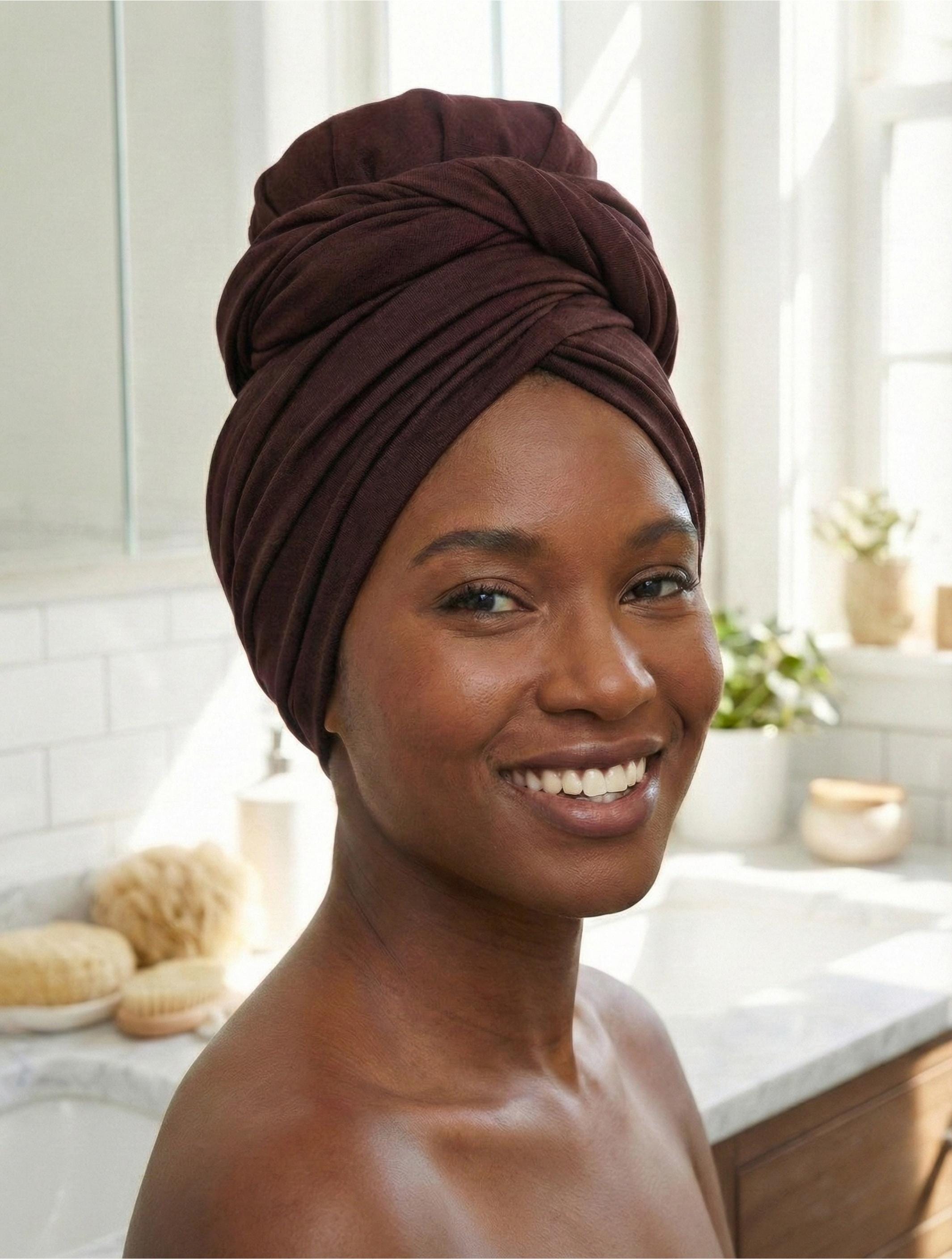 Mauve Jersey Hair Wrap Wire Turban, Twist Turban Head Wrap for Women, Chemo Head Wear, Alopecia Headwear