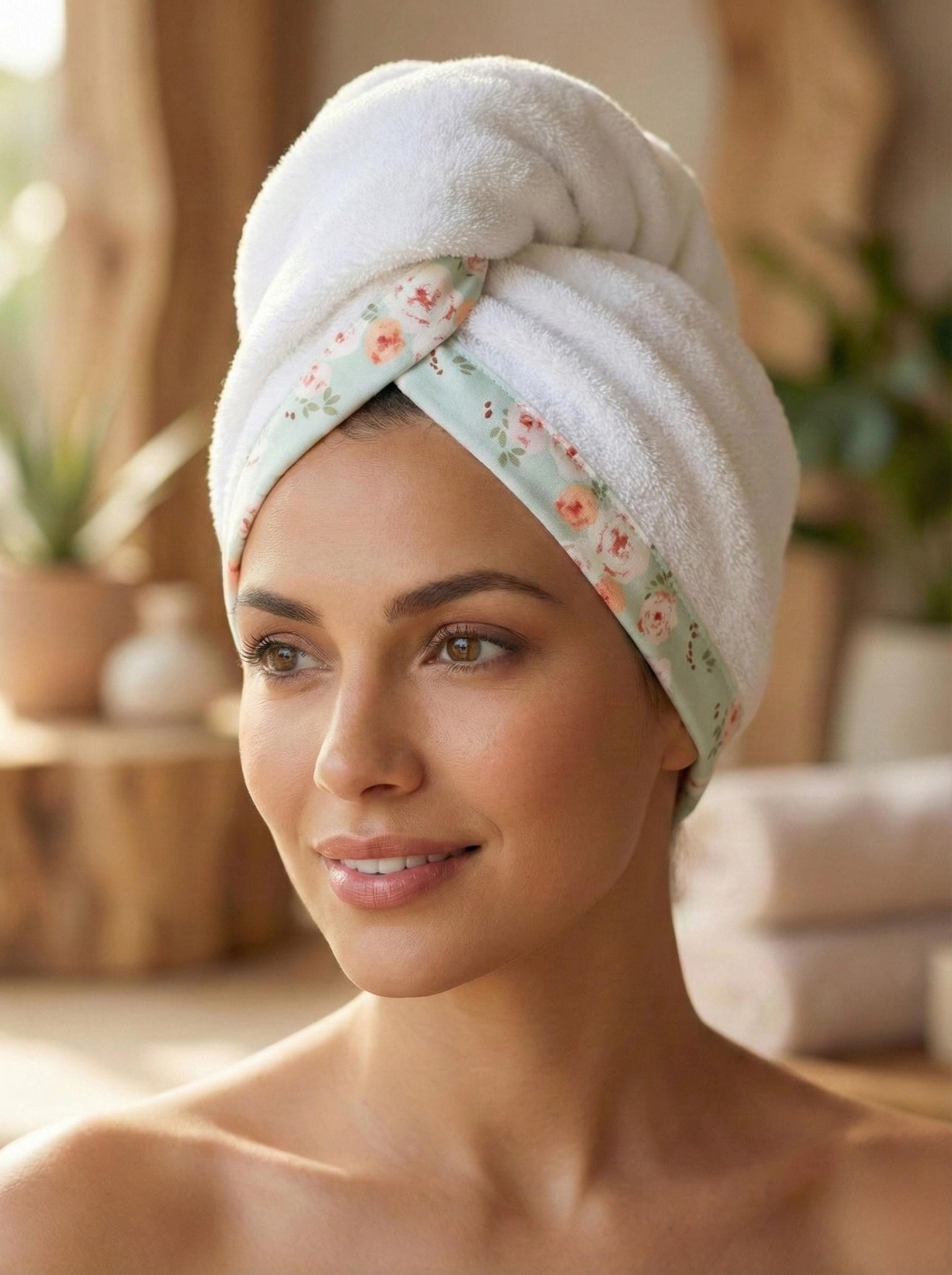 Turkish Cotton Hair Towel Wrap – Women Spa & Bath Turban