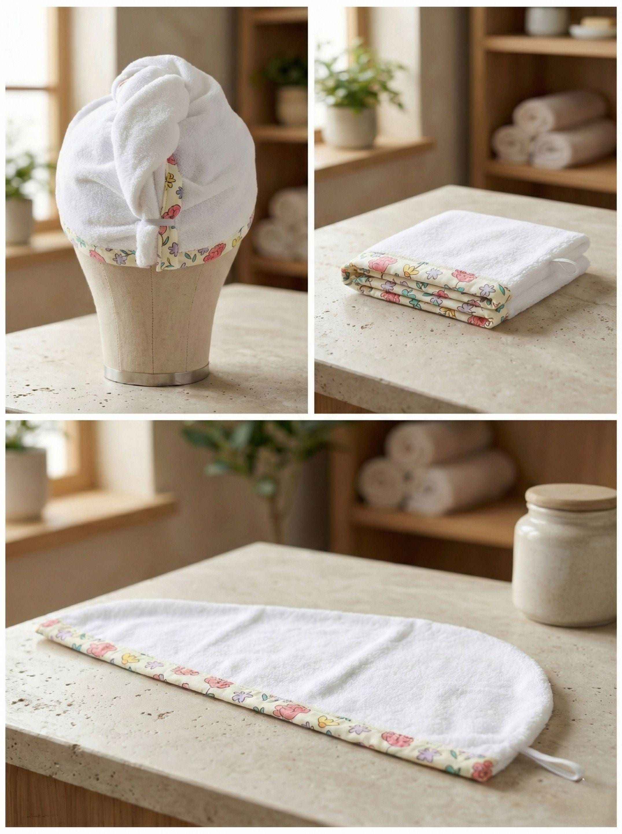 Pink Hair Towel Wrap – Turkish Terry Bath Turban