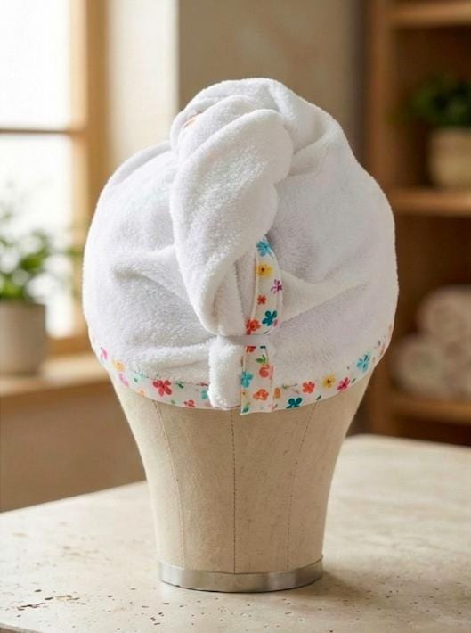 Super Absorbent Hair Towel Wrap – Handmade Pre-Tied Turban